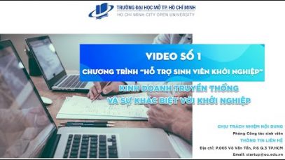 Video số 1 kinh doanh truyền thống và sự khác biệt với khởi nghiệp