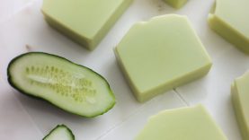 Homemade cucumber soap